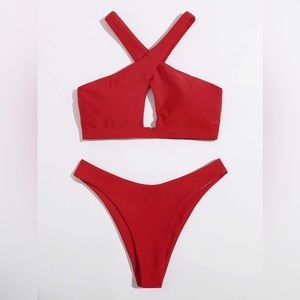 Red Halter Swimsuit